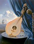 Vladimir Kush still life with mandolin painting